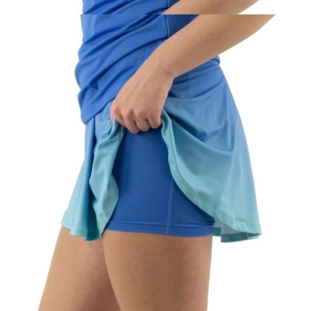 Bidi Badu Colortwist Printed Wavy Lightweight Tennis Skort Blue Hombre Size XL - Picture 2 of 7